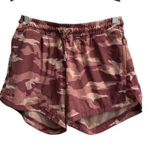 Athleta Girl Size XXL 16 Pink Camo Pull On Shorts Elastic Waist